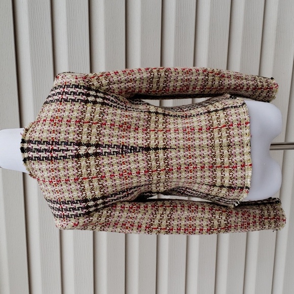 BURBERRY TWEED CHECK JACKET BLAZER - Picture 7 of 12